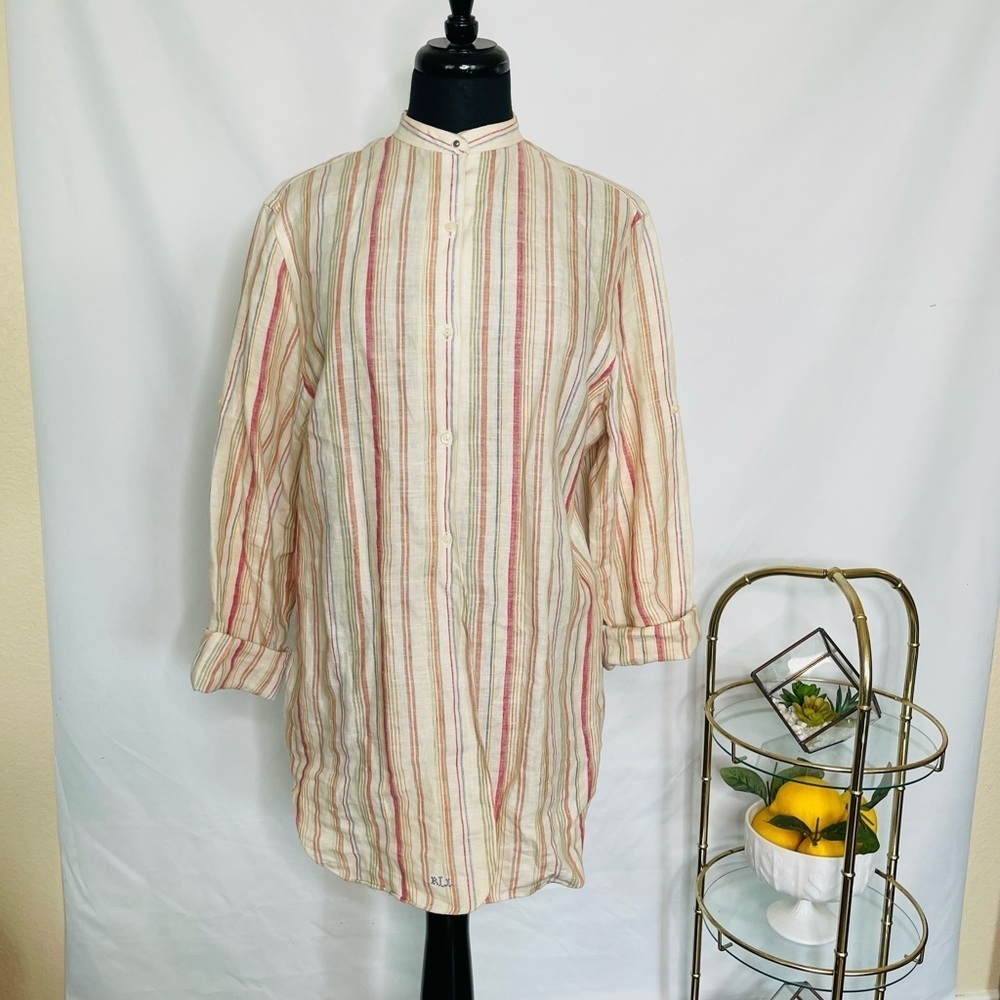 Lauren Ralph Lauren 100% Linen tunic size M